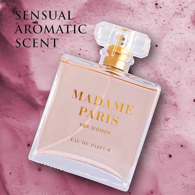Madame Paris for Women Eau De Parfum 3.4 Oz Pure Femininity in a Bottle Delicate Floral Scents of Jasmine and May Rose A Fragrance That Will Get You Noticed Cruelty Free Perfume Precious Gift