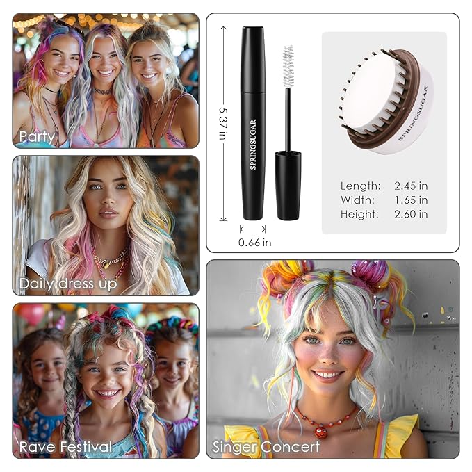 White Temporary Hair Chalk Color