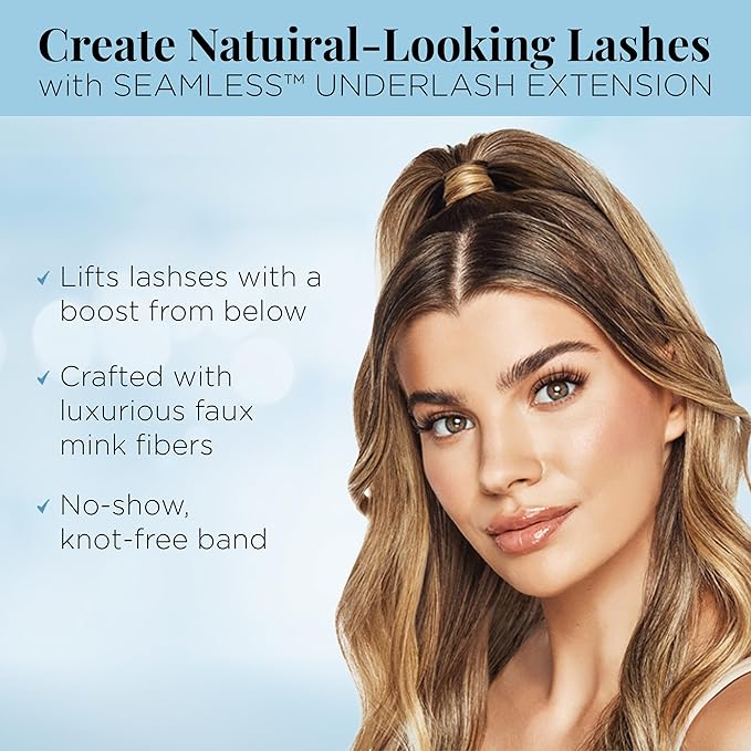 Ardell Seamless Underlash Lash Extensions Kit - DIY Lash Clusters, Faux Mink D-Curl, Natural Look Eyelash Extension, 32 Count, 1-Pack