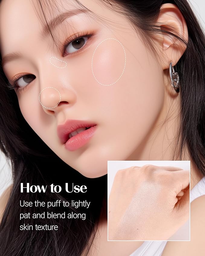 THESAEM Glam Glow Pact - Illuminating Pressed Powder for Oily & Combo Skin - Matte Finish with Radiant Finish - Sebum Control Pore Refining Pact with Natural Luminous Glow, 0.3oz.