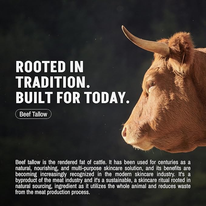 FORGE SKIN® Night Beef Tallow Serum for Men [TALLOW-BASED] - Facial Essence for Face Wrinkles with Essential Oils - Natural Green Tea Skincare for Radiance and Skin Hydration (1.77 OZ)