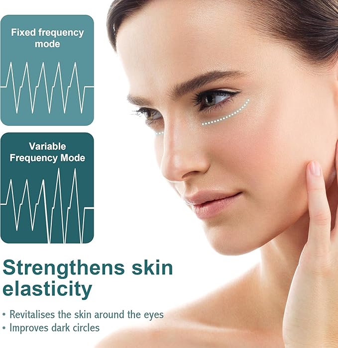 Under Eye Red Light Therapy Glasses with Dark Circle, Eye Bag and Wrinkle Elimination Massage