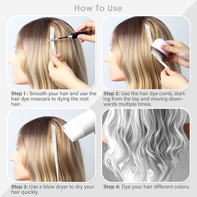 White Temporary Hair Chalk Color