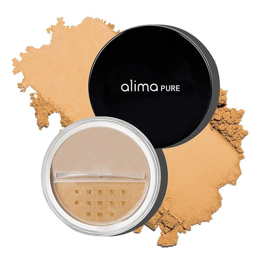 Alima Pure Matte Foundation Loose Mineral Powder Foundation Makeup, Loose Powder Makeup Oil Free Talc Free Powder, Natural Makeup Mineral Foundation Full Coverage Natural Foundation Powder .16 oz/4.5g