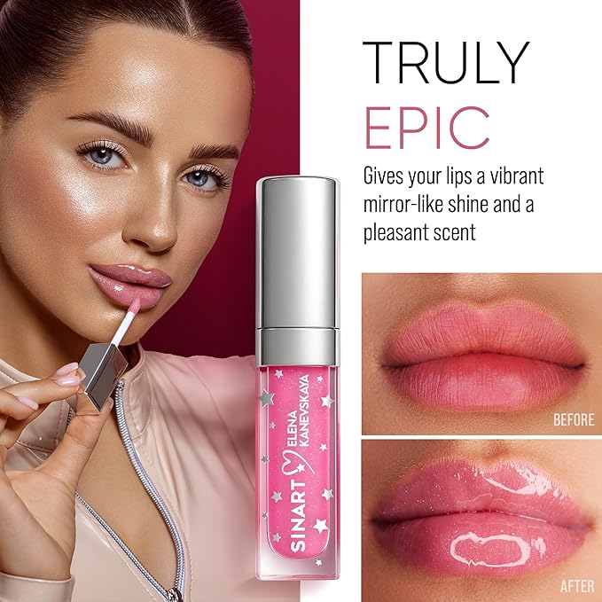 Epic Lip Oil, Moisturizing Lip Treatment, Non-Sticky Formula Lip Gloss,High Shine Finish (03)