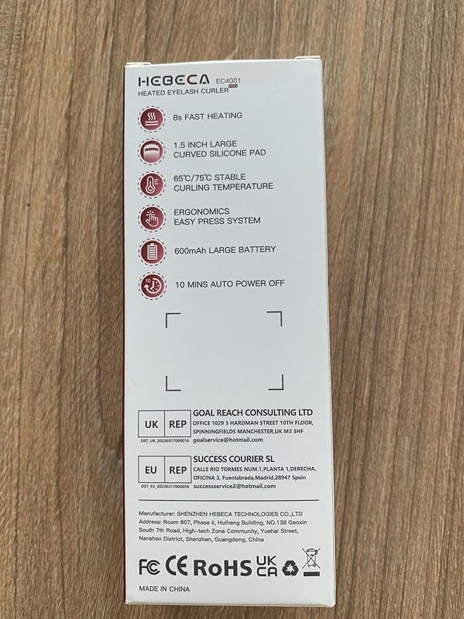 Heated Eyelash Curler Professional - Eye Lashes Curler with Innovative Heating Silicone, Electric Eyelashes Curler with 600mAh Rechargeable Battery EC4001 (Pink)