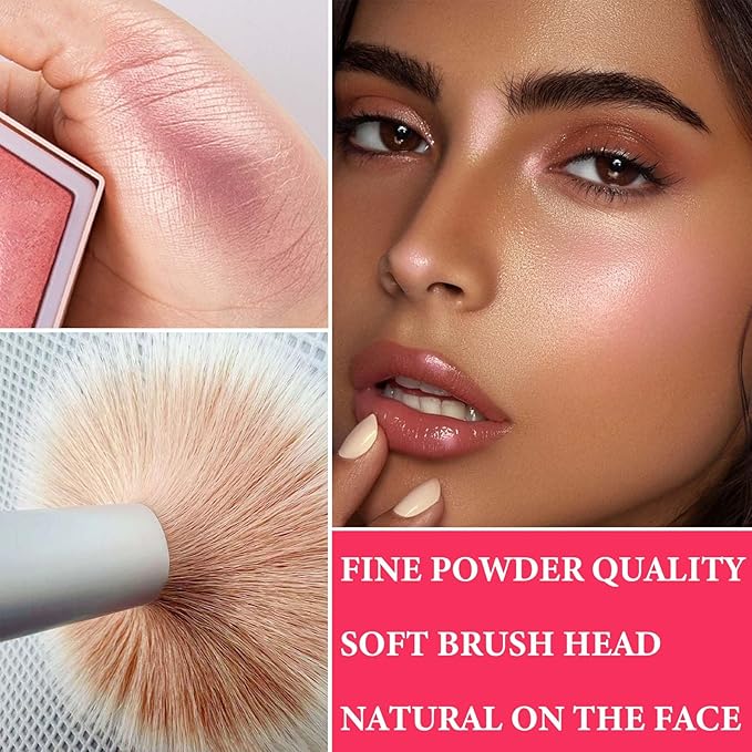 Face Glitter Blush Shimmer Waterproof Highlighter Blusher Powder,Facial