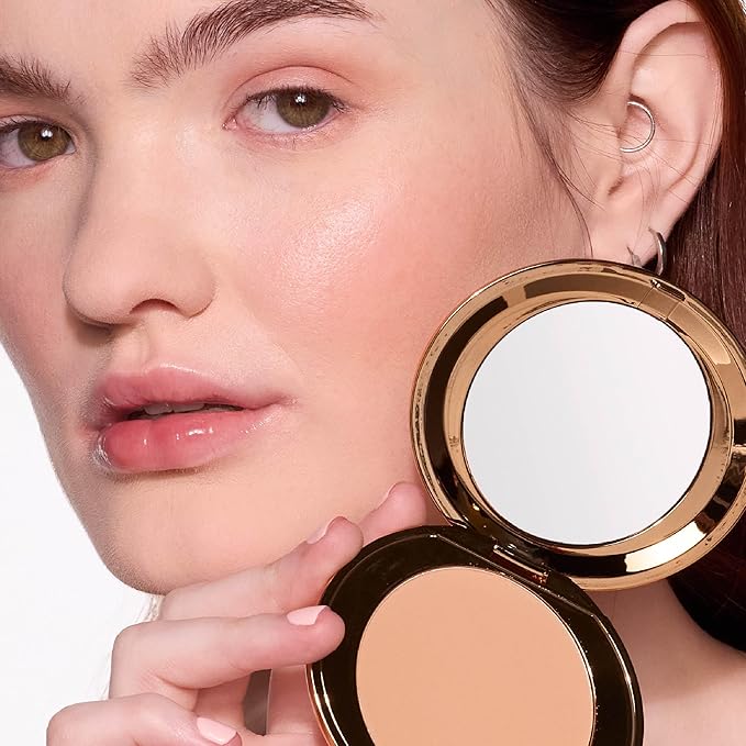 MCoBeauty - Miracle Flawless Pressed Powder - 3 Medium Warm Shade - Compact Setting Powder with Rose Flower Extract and Sweet Almond Oil - Helps Finish and Refine the Look of Makeup