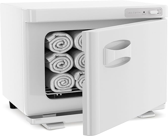 Hot Towel Warmer SalonDepot 8L Capacity Spa Towel Warmer with Compact Design for Salon, Barber Shop, Massage & Facial (White)