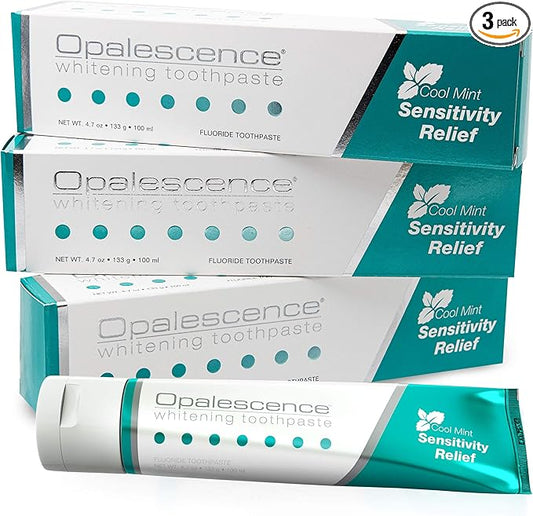 Opalescence Whitening Toothpaste for Sensitive Teeth - Oral Care, Mint Flavor, Gluten Free - 3 Pack