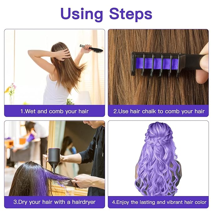 MSDADA Purple Hair Chalk for