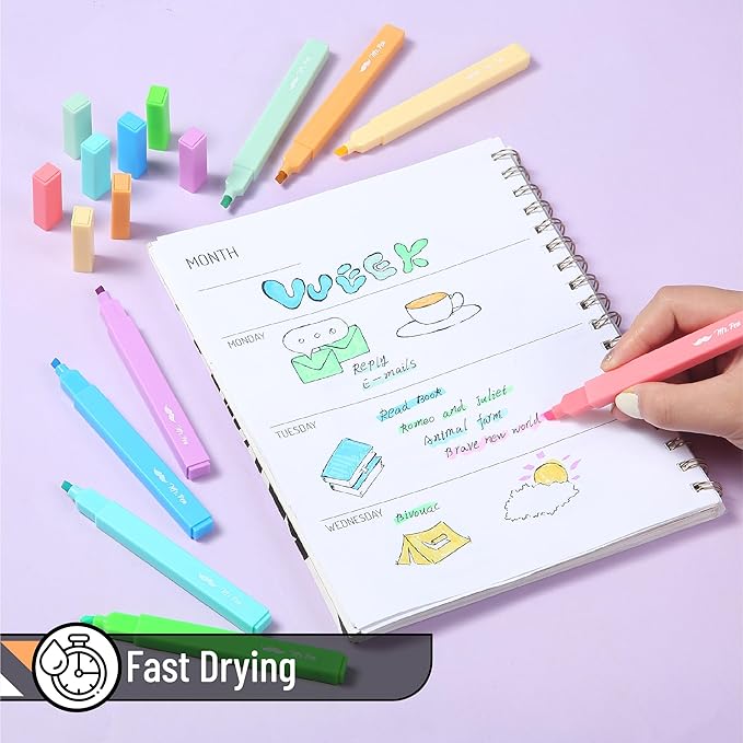 Mr. Pen- Aesthetic Highlighters, 8 Pack, Chisel Tip, Summer Colors, Cute Highlighters Assorted Colors