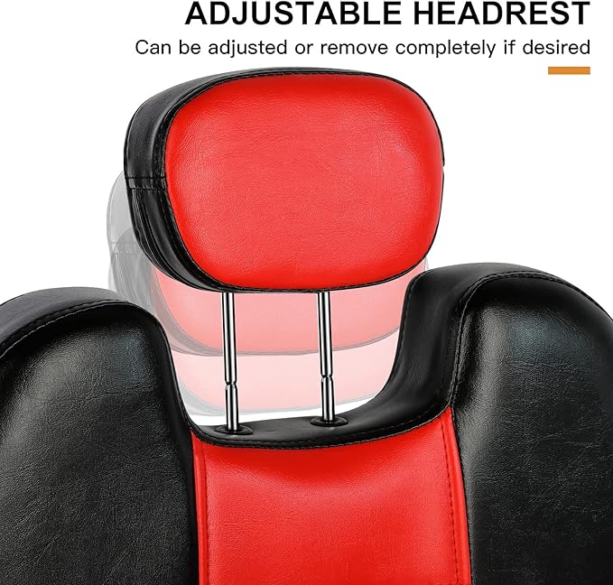 Artist hand Salon Chair for Hair Stylist Reclining Barber Chair Heavy Duty Hydraulic Hairdresser Chair Spa Furniture Shampoo Extra Wider Seat Beauty Hair Salon Equipment