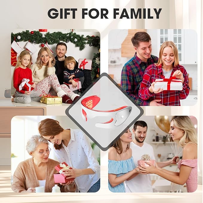 LED Red Light Therapy Eye Device, 3 Modes Red Light Eye Mask for Anti-Aging, Skin Rejuvenation, Dark Circles and Wrinkles