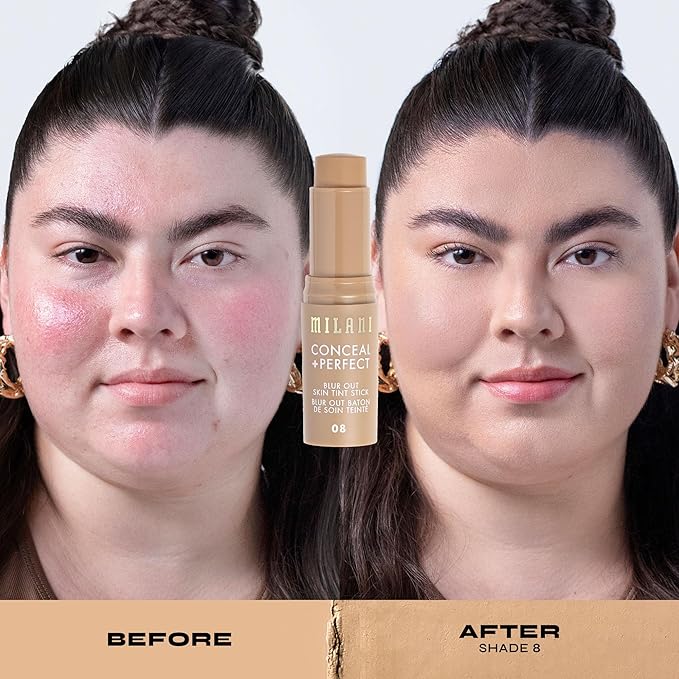 Milani Conceal + Perfect - Skin Tint Stick, Blur Out Tinted Moisturizer Makeup, Shade 08