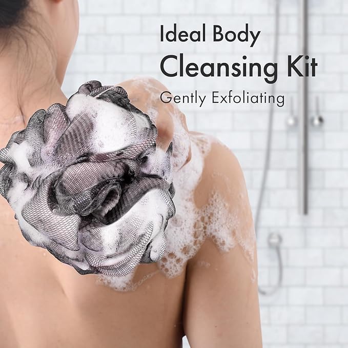 Amazerbath charcoal loofah sponge, shower