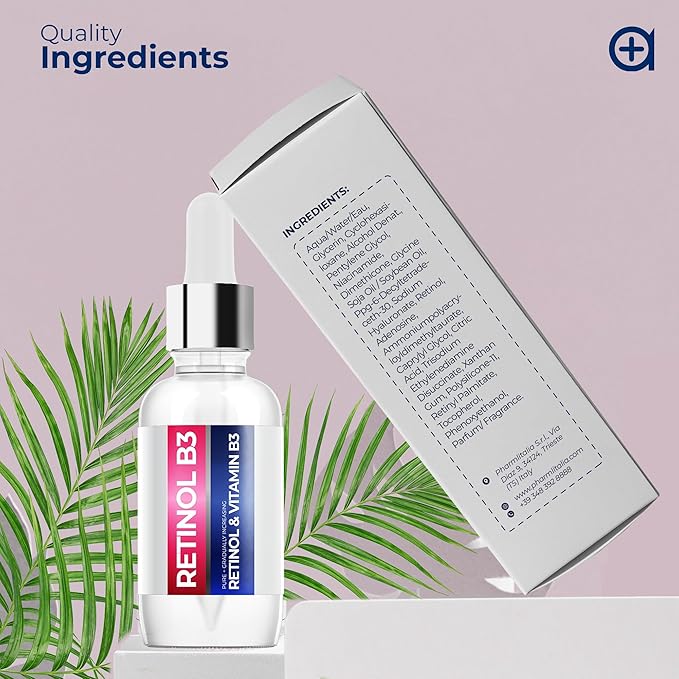 Resurfacing Retinol Serum for Face with Vitamin B3 - Retinol Total Package Serum for Anti Aging, Wrinkles, Fine Lines, Acne Scar and Sun Spots for a Radiant Complexion - Boost Collagen and Hydrates