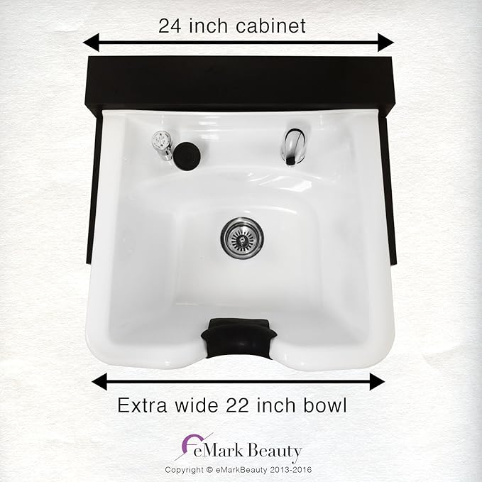 Extra Wide White Shampoo Bowl Towel Storage Cabinet Reclining Chair Shampoo Cabinet TLC-W22-FC-TC