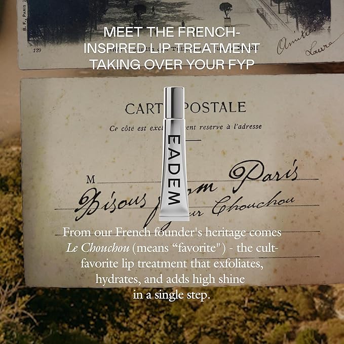 EADEM Le Chouchou Lip Softening Balm, Lip Gloss for Women, Lip Plumper & Lip Mask, Overnight Hydrating & Moisturizing Luxury Lip Balm, 0.5 oz, Boba Bounce