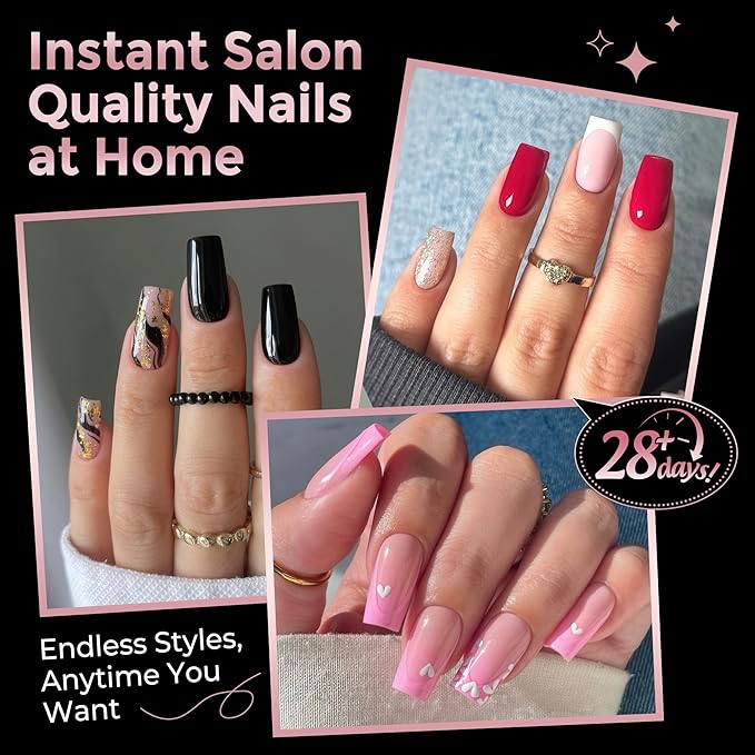 Medium Square Nail Tips, 240pcs Soft Gel Pre-Shaped Acrylic Fake Nails, Half Matte Full Cover Clear Gelly Press on Flase Nail Tips for Extension Nail Manicure Home DIY 12 Sizes Gelly Tips