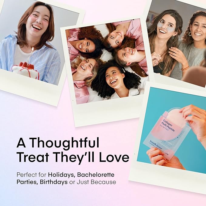 TEREZ & HONOR Peptide Collagen Hydrogel Eye Patches - 24 Pairs Korean Under Eye Masks for Puffy Eyes, Dark Circles, Wrinkles & Undereye Bags - Firming, Hydrating, Travel & Gift Ready Skincare Eye Pads