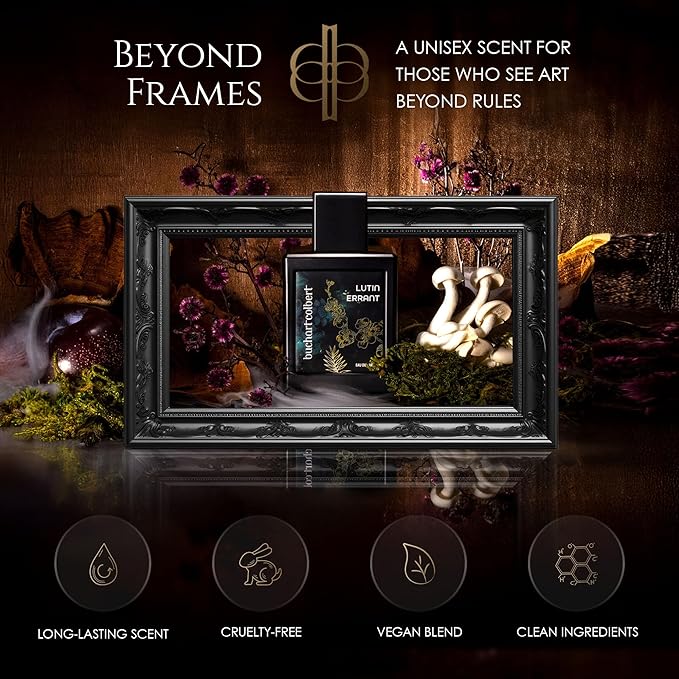 Lutin Errant Fragrance 50mL – Niche Eau de Parfum – Dry Woods, Coconut & Amber Perfume for Men & Women with White Musk & an Earthy Mushroom Heart