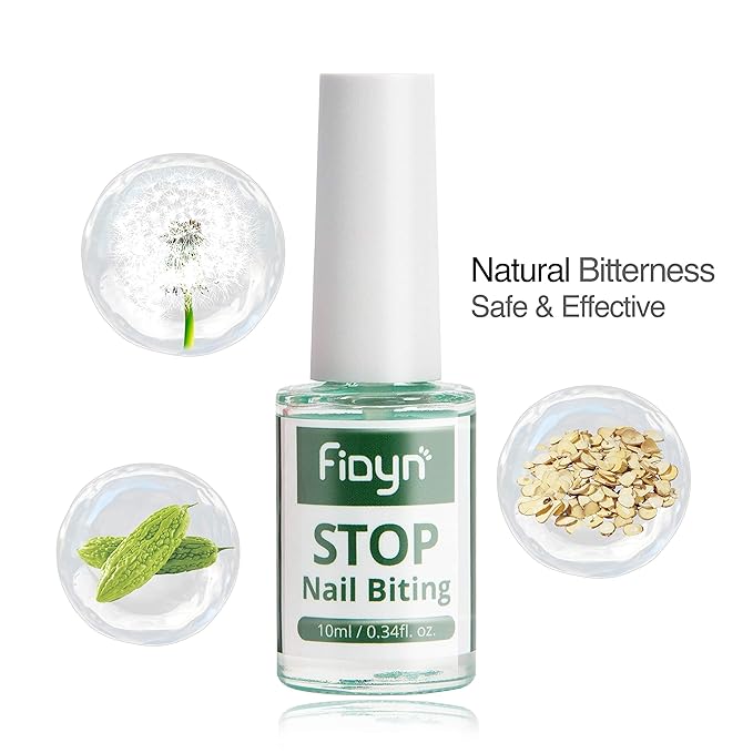 No Bite Nail Polish, Nail Biting Treatment with Bitter Polish to Help Quit Nail Biting For Life and Also Help Stop Thumb Sucking (10ml)