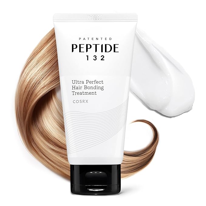 COSRX PEPTIDE 132 Hair Bond Repair Treatment - Deep Conditioner Hair Mask for Damaged, Dry Hair, Repairs Breakage & Split Ends with Collagen & Hyaluronic Acid, For All Hair Types – 4.05 fl oz