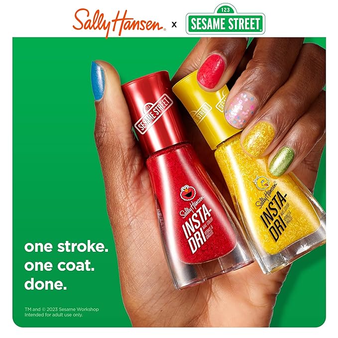 Sally Hansen Insta-Dri Sesame Street Nail Polish Collection - Think BIG & 1 Polish, Ah Ah Ah Duo - 0.31 fl oz.