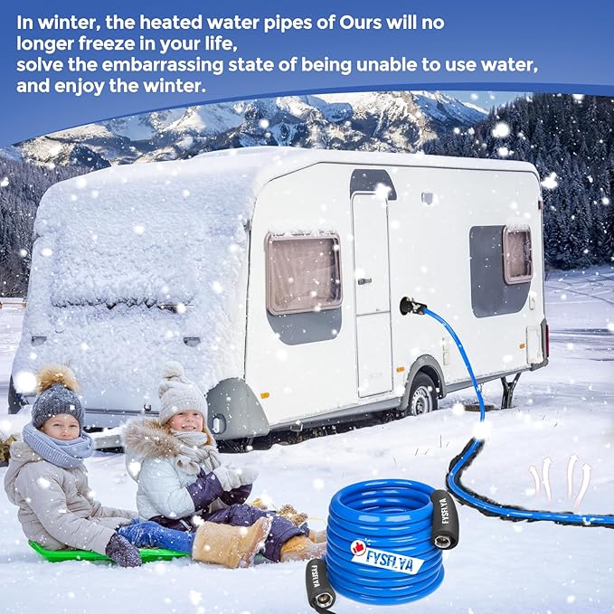 100FT Heated Water Hose for RV, Heated Drinking Water Hose, Low Temperature Resistant to -40°F, RV Accessories for Camper, Outdoor, Garden, Livestock & Agriculture(100FT)