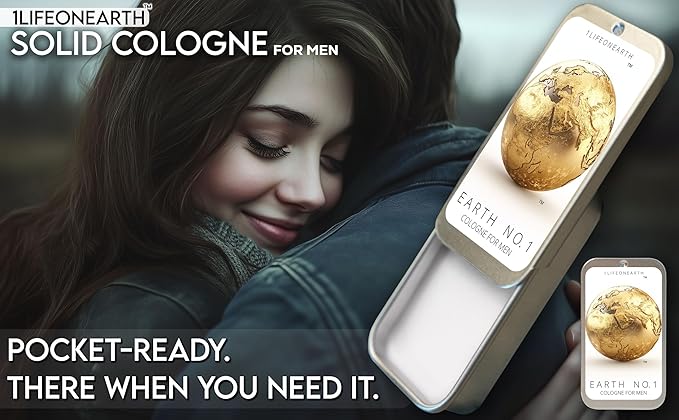 Solid Cologne Men, Mens Cologne Perfume, Sandalwood, Perfume Para Hombres, Agorwood Oud, Jasmine, Musk, (PREMIUM INGREDIENTS) EDP, Eau De Parfum, Boys, Mini Travel Size cologne Tin 0.35 oz