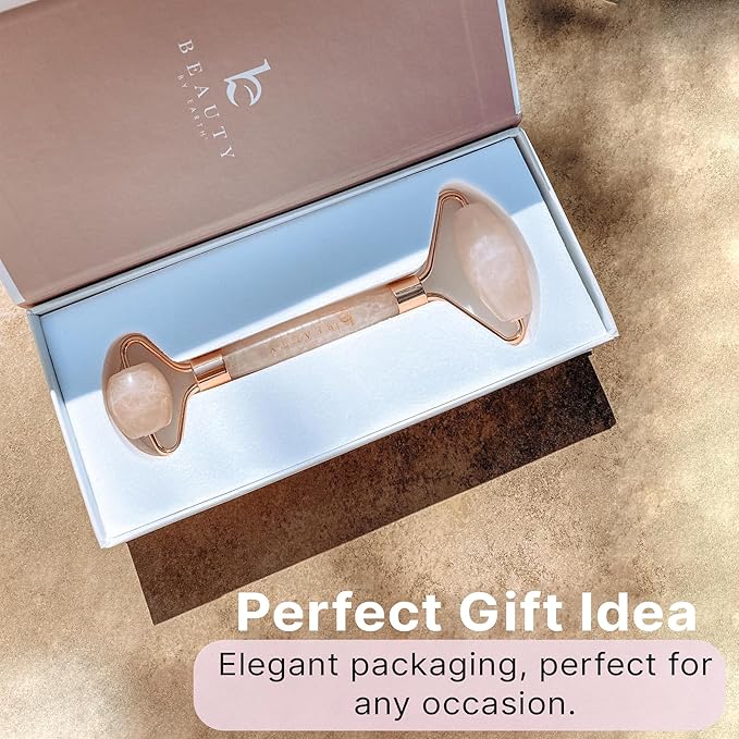 Rose Quartz Face Roller - Relaxation Gifts for Women, Skin Care Tools for Fine Lines and Wrinkles, Teenage Girl Gifts, Beauty Gift Ideas, Face Massager Tools, Facial Tool, Self Care Gift for Women