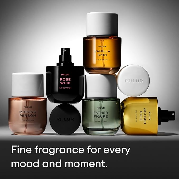 PHLUR Golden Rule Eau de Parfum - Full Size Perfume for Women & Men Fragrance - Fruity Floral Perfume with Mandarin, Pink Pepper, Pear, Jasmine, Coconut Milk, Sandalwood & Vanilla Cream (50mL)