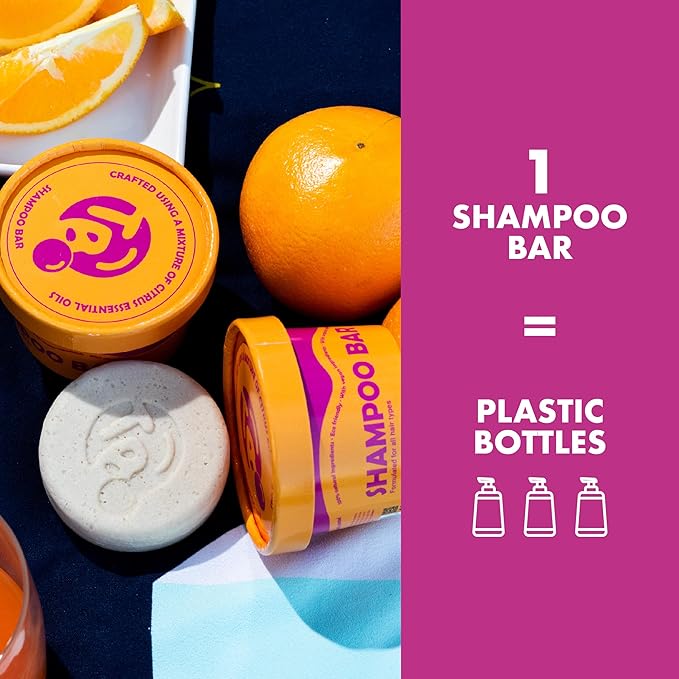 Tree Bottle Pro-Vitamin B5 + Citrus Shampoo Bar for Frizz Control - Natural Shine & Softness - Shampoo for Women and Men - Free of Parabens & Sulfates - Made in USA - 4.5oz