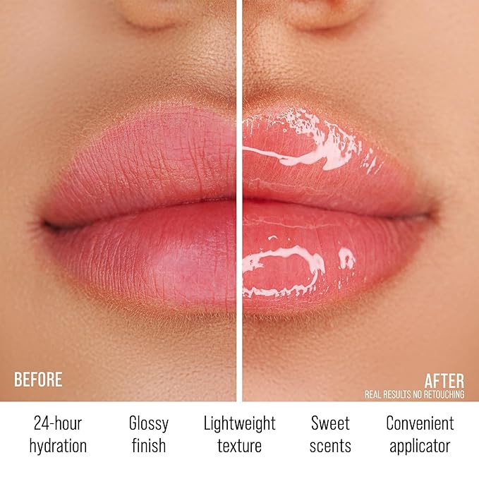 Epic Lip Oil, Moisturizing Lip Treatment, Non-Sticky Formula Lip Gloss,High Shine Finish 01