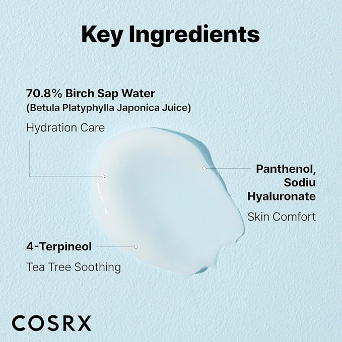 COSRX Oil Free Lotion with Birch Sap, Daily Acne Facial Moisturizer, Hydrating Moisturizer for All Skin Types, Korean Skin Care, Paraben free, Stocking Stuffers, Gifts For Women3.38 fl.oz / 100ml