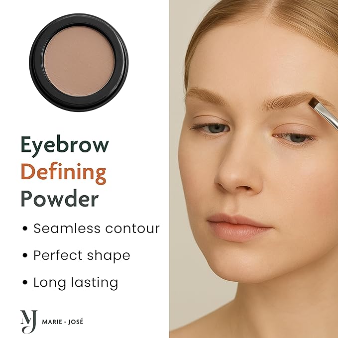 Light Brown/Taupe Eyebrow Powder – Long-Lasting, Waterproof, Smudge-Proof Brow Powder for Natural, Defined Brows – Vegan & Cruelty-Free Eyebrow Makeup by Marie-José