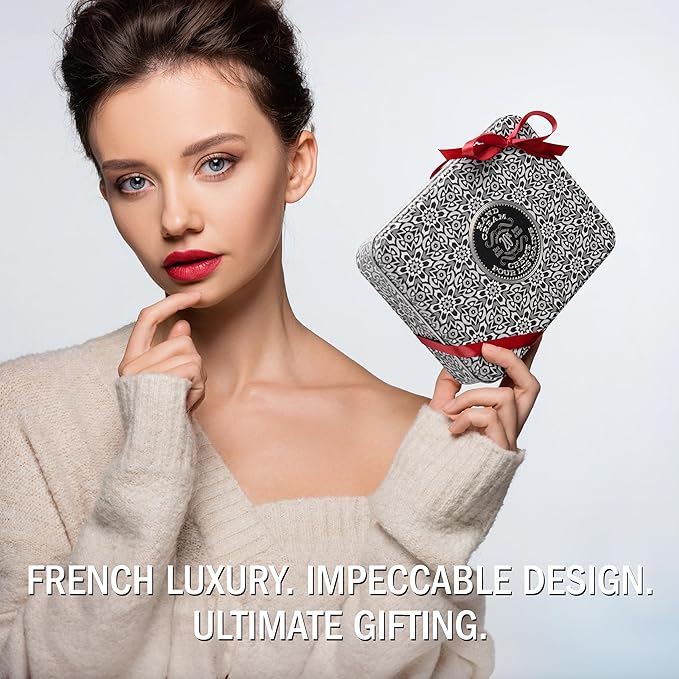 La Chatelaine Hand Cream Unisex Gift Set, Ready-To-Gift Hand Lotion, Travel Size, Natural Hand Cream Made in France with 20% Organic Shea (Moroccan Mint, Vetiver Cedar, Bourbon Vanilla) 3 x 1 fl oz