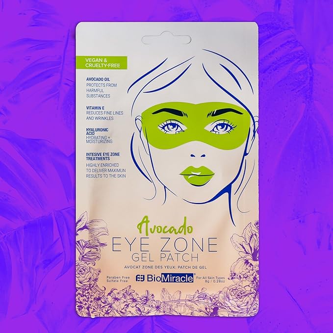 BioMiracle Avocado Eye Zone Gel Patch, Under Eye Treatment, For Under Eye Bags, Avocado Gel Patch (Pack of 3)