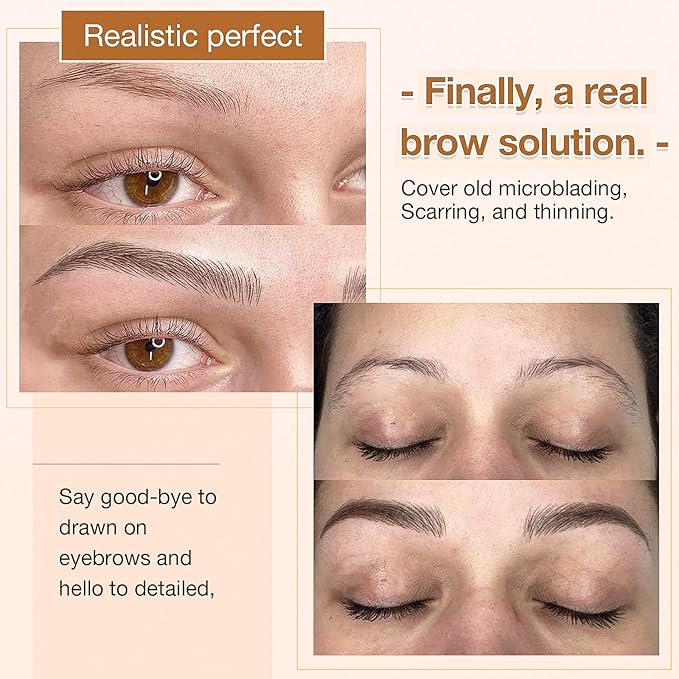 20 Sheets 240 Pairs Eyebrow Tattoo Sticker Waterproof 4D Hair-Like Natural Fake Tattoo Eyebrows Transfers Stickers Peel Off Brows Grooming Shaping Sticker in Natural Miami Vibe,Black