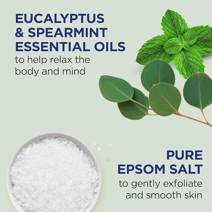 Dr Teal's Pure Epsom Salt Body Scrub, Relax & Relief with Eucalyptus & Spearmint Essential Oils, 16 oz (Pack of 3)