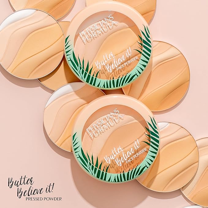 Physicians Formula Murumuru Butter Believe It! Pressed Face Powder, Buildable Coverage with Creamy Finish, Enriched with Amazonian Butters – Translucent