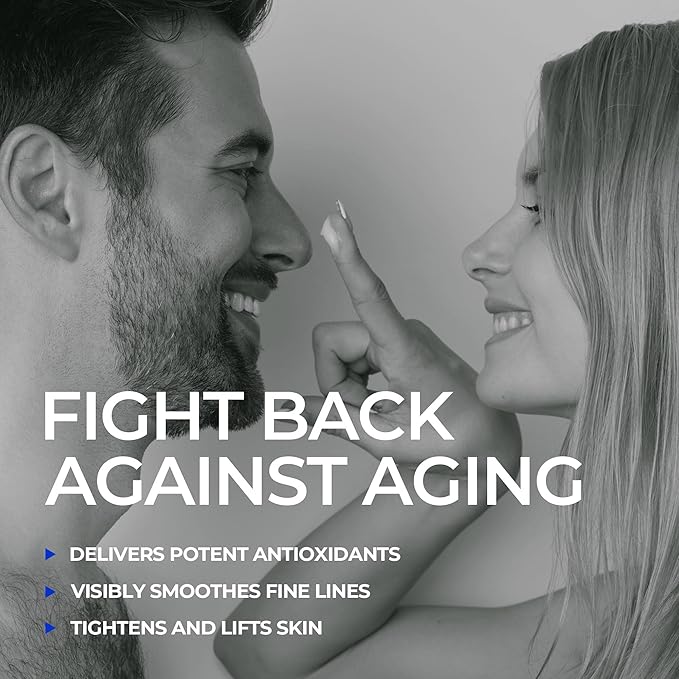 HommeFace Men’s Advanced Age Defense Anti-Wrinkle Day & Night Face Cream - Korean Skincare Technology with Volufiline, Ceramide, Hyaluronic Acid, Peptides & Collagen, 1.76 oz