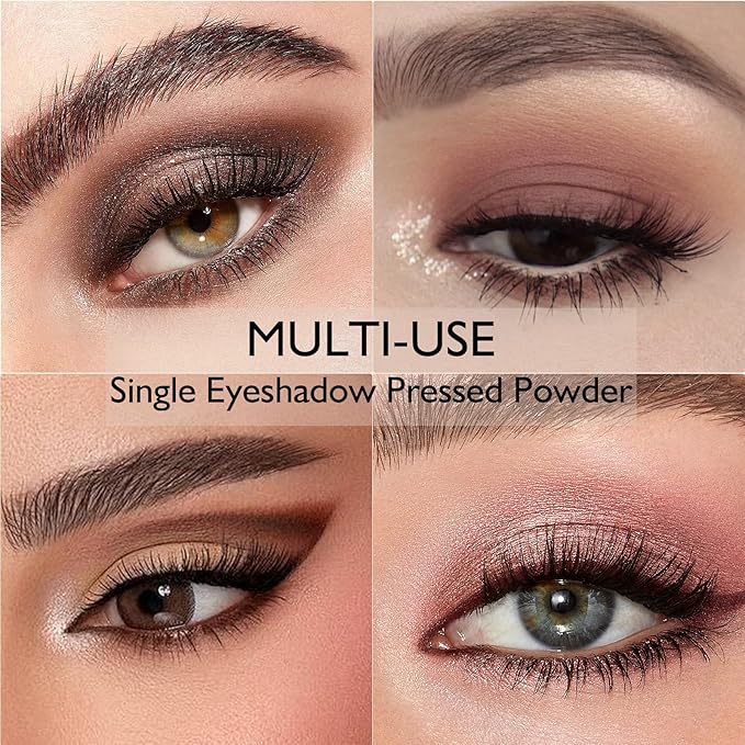 Beige Matte Eyeshadow Palette, Single Nude Eye Shadow Palette High Pigment sombras para ojos Mini Velvet Pressed Powder Eye Primer Eyeshadow Base Lightweight Blendable Travel-Friendly Makeup Kit