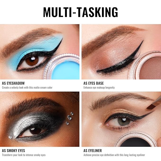 Oulac Matte Eyeshadow 3-in-1 Eyeshadow Eye Primer&Eyeliner Highly Pigmented Waterproof Smudge-proof Long Lasting Wear Smooth&Blendable Formula for Natural Look,Vegan & Cruelty-Free,CM07