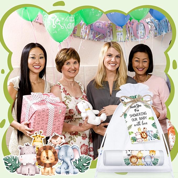 Dunzy 50 Pack Baby Shower Party Animal)