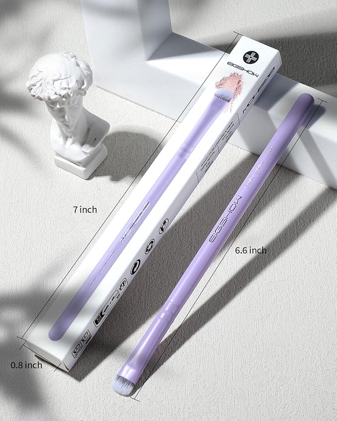 Eyeshadow Smudge Brush, EIGSHOW Short Shader Brush with Silver Ion Bristles – Precision Crease & Cat Eye Makeup, Vegan & Cruelty-Free (E806P)