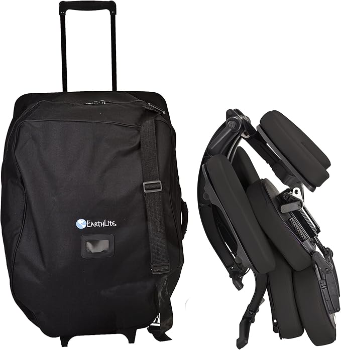 EARTHLITE Portable Massage Chair AVILA II - Premium Folding Spa/Massage/Tattoo Chair incl. Rolling Carry Case