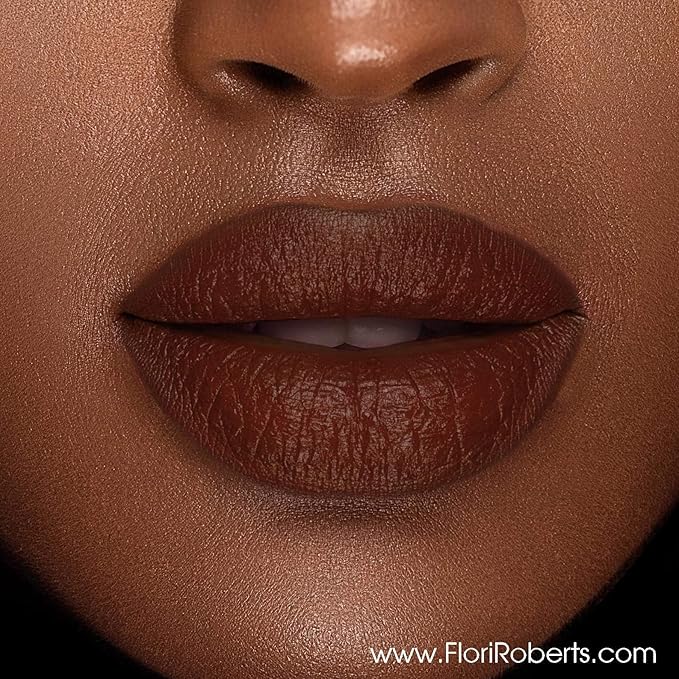 Flori Roberts Luxury Lipstick, Vibrant Lip Makeup for Women of Color or Deeper Skin Tones, Demi-Matte Texture, Hydrates and Conditions Lips