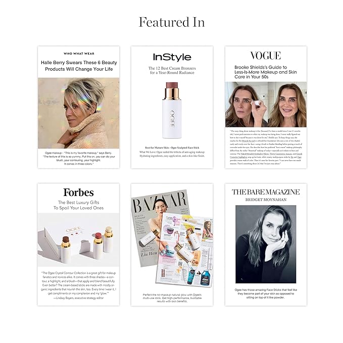 Ogee Face Stick Radiant Collection Trio - Contour Stick Makeup Collection - Certified Organic Contour Palette - Includes Bronzer Stick, Blush Stick & Highlighter Stick